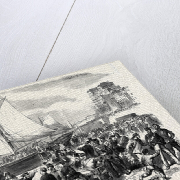 The Volunteers at Brighton: The Beach on Easter Sunday UK 1866 by Anonymous