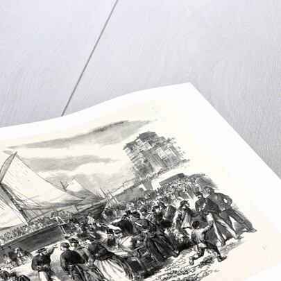 The Volunteers at Brighton: The Beach on Easter Sunday UK 1866 by Anonymous