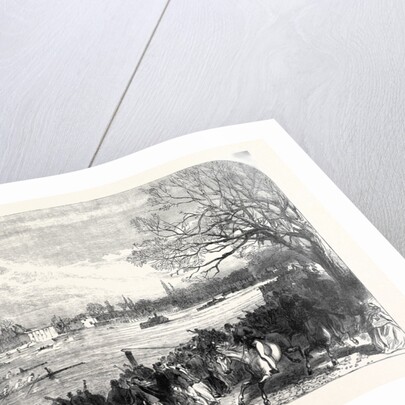The Oxford and Cambridge University Boat Race: Passing the Crab Tree UK 1866 by Anonymous