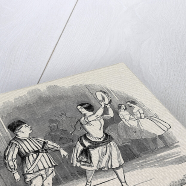 Mr. And Mrs. Keeley, in the Pas De Tambourine and Carving-Knife, at the Lyceum Theatre. by Anonymous