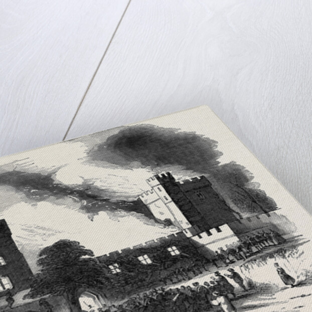 Burning of Naworth Castle, from a Drawing Made on the Spot by Anonymous