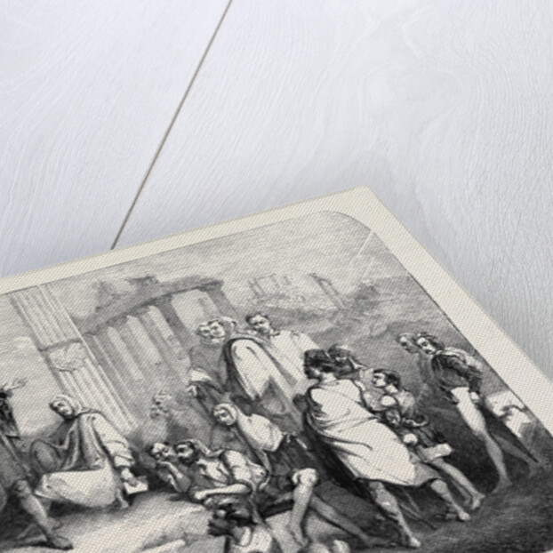 Rienzi in the Forum, from a Picture by Elmore, in the Royal Academy Exhibition by Anonymous