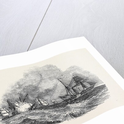 View of the Wreck, at Sunset; Supposed Case of a Steamer Pursued by an Enemy by Anonymous
