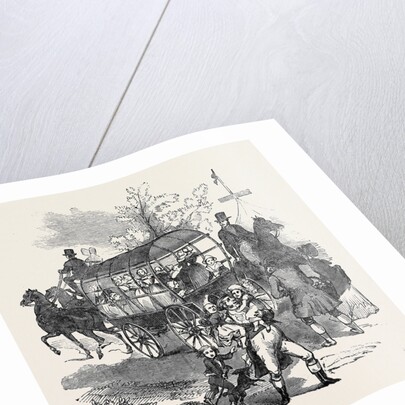 The Road.---Waggons, Etc., Goodwood Races 1844 by Anonymous