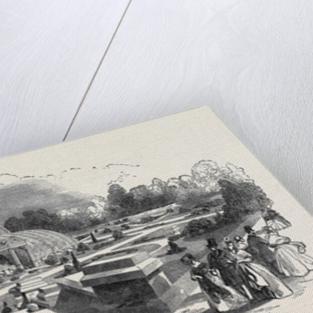 The Great Chatsworth Conservatory: The Exterior, from the Italian Terrace by Anonymous