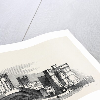 Visit of the King of the French to Queen Victoria: West Front of the Upper Ward of Windsor Castle, the Queen and Her Royal Visitors Proceeding to St. George's Chapel by Anonymous