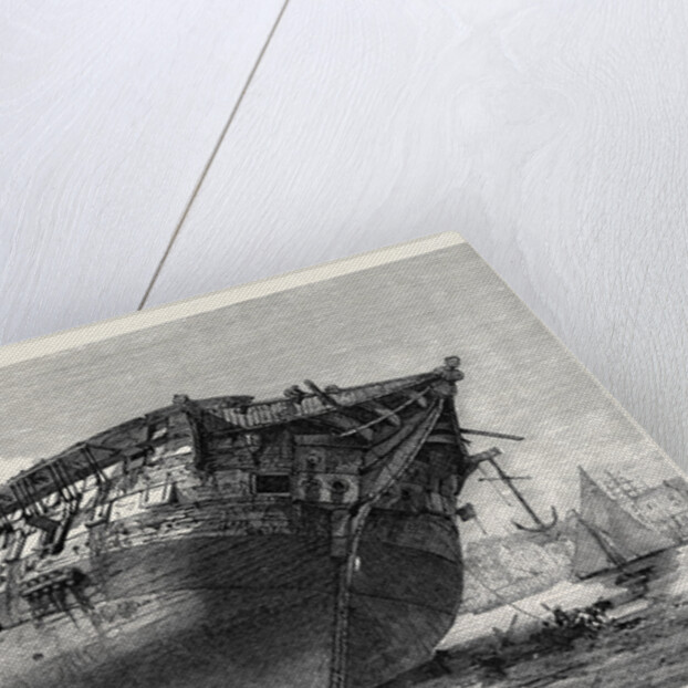 Breaking-Up H.M.S. Queen at Rotherhithe 1871 by Anonymous