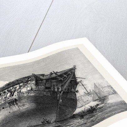 Breaking-Up H.M.S. Queen at Rotherhithe 1871 by Anonymous