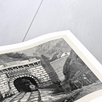 North Entrance to the Mont Cenis Tunnel Modane 1871 by Anonymous