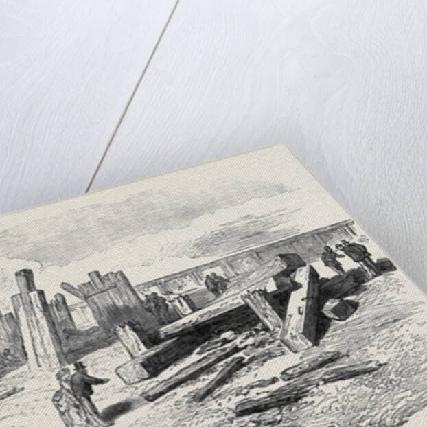 Siege Operations at Chatham: Destruction of the Stockade by Gun-Cotton and Powder 1871 by Anonymous