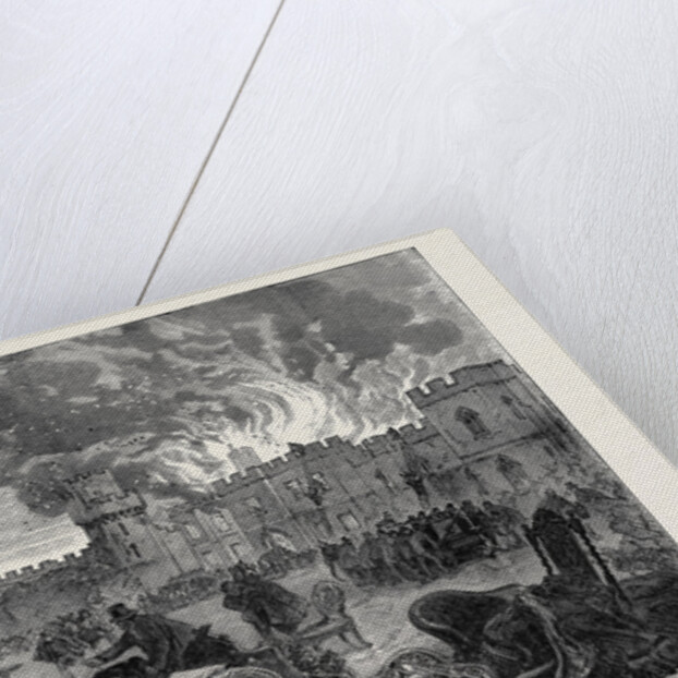 The Fire at Warwick Castle 1871 by Anonymous