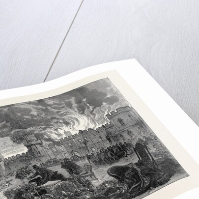 The Fire at Warwick Castle 1871 by Anonymous