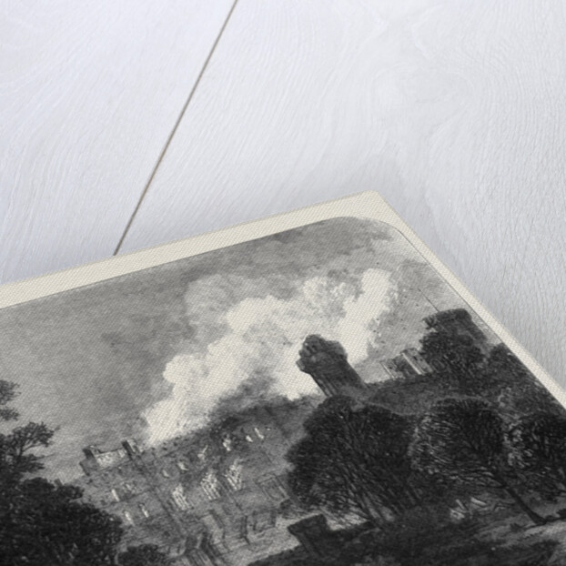 The Burning of Warwick Castle 1871 by Anonymous