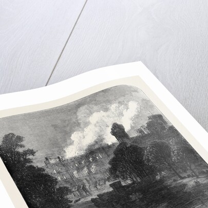 The Burning of Warwick Castle 1871 by Anonymous