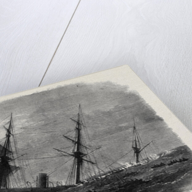 Wreck of the Mail Steam-Ship Rangoon at Galle: The Rangoon Sinking after the Removal of the Passengers and Crew 1871 by Anonymous