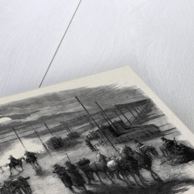 The Civil War in America: The Long Bridge Over the Potomac at Washington Guarded by United States' Artillery by Anonymous