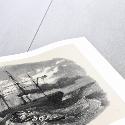 Picking Up a Man Overboard from the Peninsular and Oriental Company's Ship Candia in the Red Sea. by Anonymous