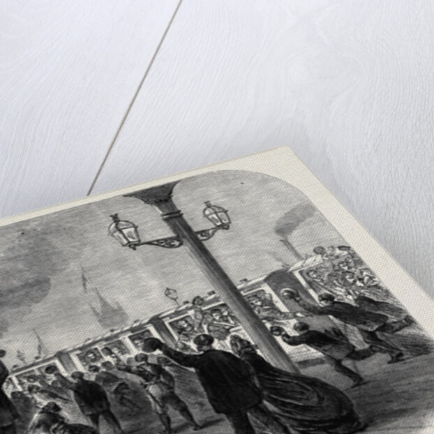 Reinforcements for Canada: The Guards Leaving the South Western Railway Station for Southampton December 28 1861 by Anonymous