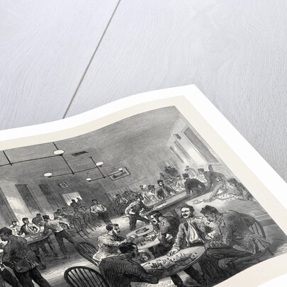 The Camp at Aldershott: Soldiers' Recreation Room 1868 by Anonymous
