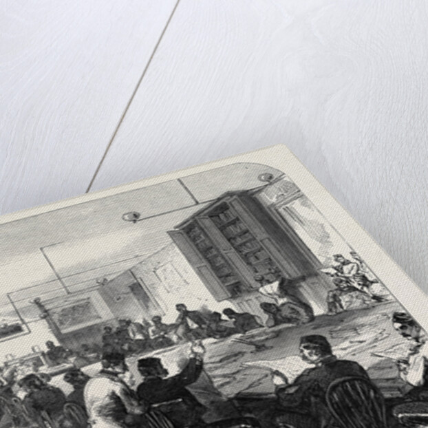The Camp at Aldershott: Soldiers' Reading Room 1868 by Anonymous