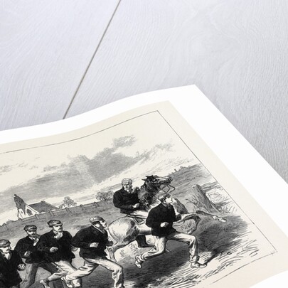 The Oxford and Cambridge Boat Race: The Cambridge Crew Training on Barnes Common 1868 by Anonymous