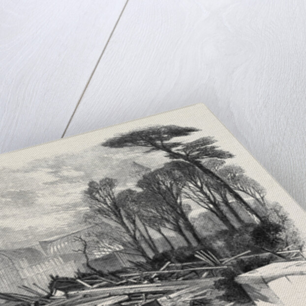 The Gale of Last Week Ruins of the North Wing of Sydenham Crystal Palace February 1861 by Anonymous