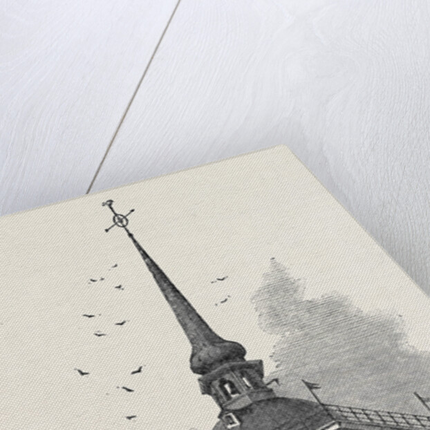 Cages on the Tower of Lamberti Church Münster in which the Remains of John of Leyden Knipperdoling and Krechting Were Hung by Anonymous