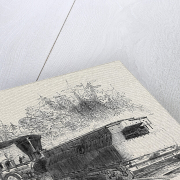 Iron Car Battery on the Philadelphia Railway 1861 by Anonymous