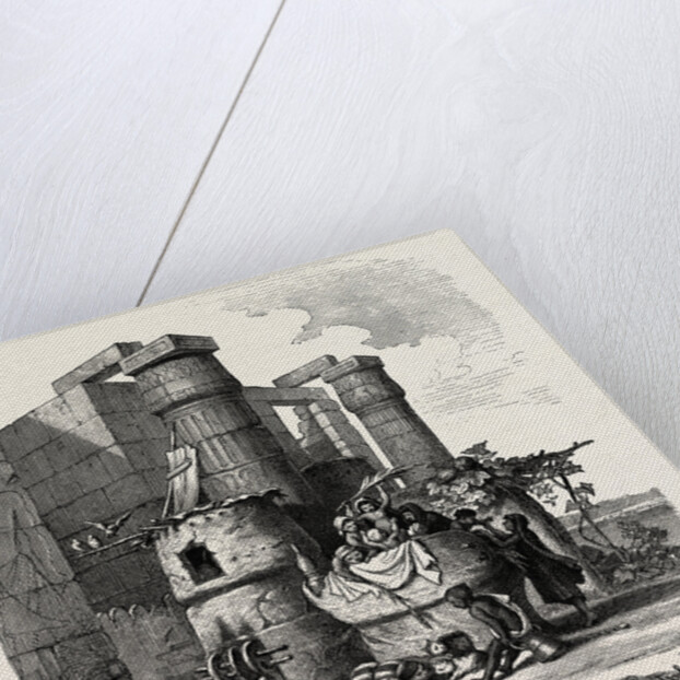 Nursery For Chickens and Children in the Ruins of Luksor by Anonymous