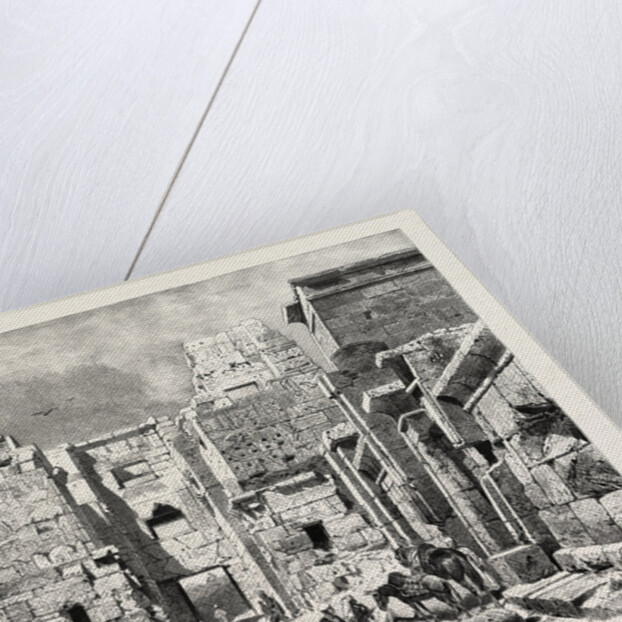 Interior in the Temple of Medinet Haboo by Anonymous