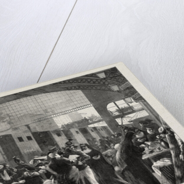 Scene at a Railway Station on the Arrival of a Train with Wounded People, 1870 by Anonymous