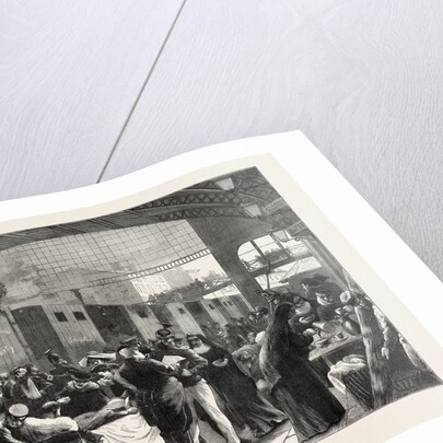 Scene at a Railway Station on the Arrival of a Train with Wounded People, 1870 by Anonymous