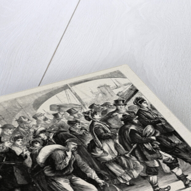 Landing of French Refugees at London Bridge, London, 1870 by Anonymous
