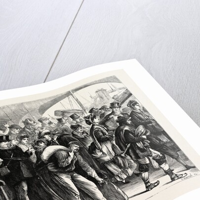 Landing of French Refugees at London Bridge, London, 1870 by Anonymous