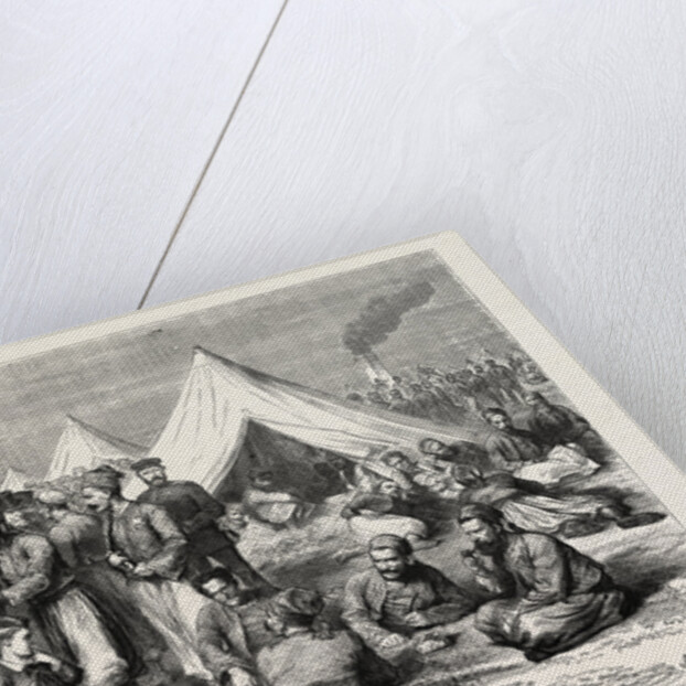 French Prisoners of War in the Camp of Wahn, Near Cologne, Germany, 1870 by Anonymous