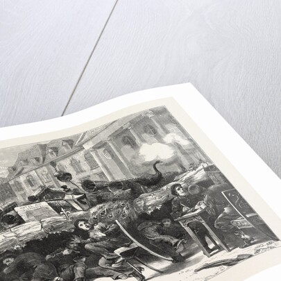 Prussian Barricade at the Chateau Meudon: The Noise of a Shell, 1870 by Anonymous