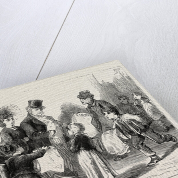 Life in Tours, France: Selling Paris Papers, 1870 by Anonymous