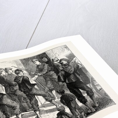 Life in Tours, France: Distribution of Arms at the Gate of the College, 1870 by Anonymous