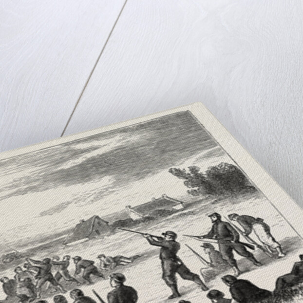 Life in Tours, France: Practising Shooting at a Captive Balloon, 1870 by Anonymous