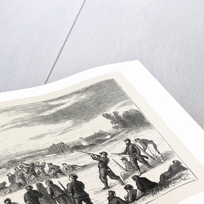 Life in Tours, France: Practising Shooting at a Captive Balloon, 1870 by Anonymous