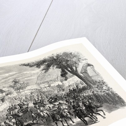 Returning from Baden Races the Village Iffezheim, Germany, 1865 by Anonymous