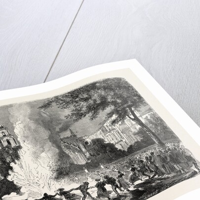 Cholera at Marseilles, Marseille, France: Fires Lighted in the Square of the Old Palace of Justice During the Epidemic, 1865 by Anonymous