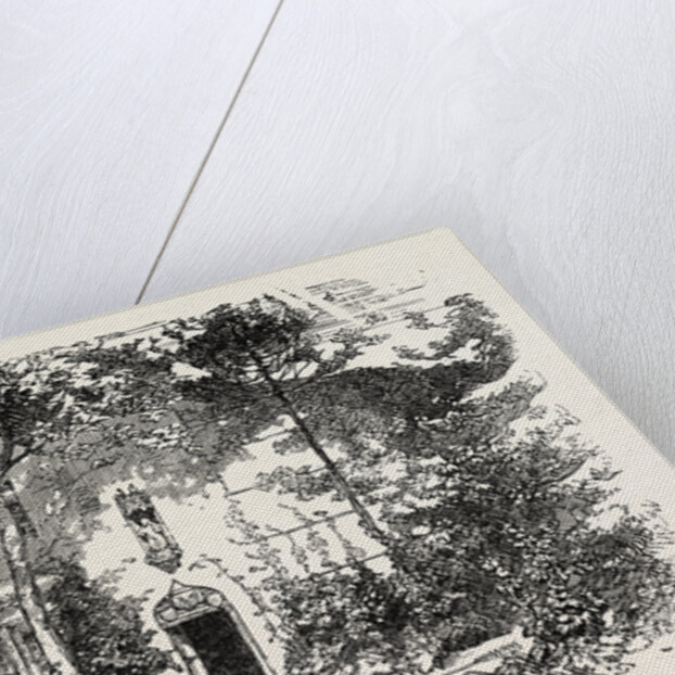 House and Statue of Joan of Arc, Jean D'Arc, at Domremy, Domremy-La-Pucelle, France, 1865 by Anonymous