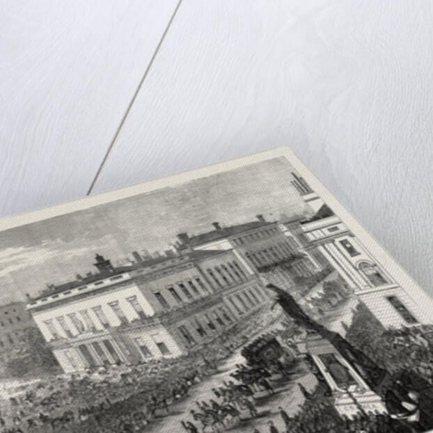 The Funeral of Lord Palmerston: The Procession Passing Along Pall Mall, London, 1865 by Anonymous