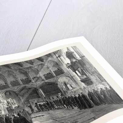 Funeral of Lord Palmerston: The Procession to the Grave in the Interior of Westminster Abbey, London, 1865 by Anonymous