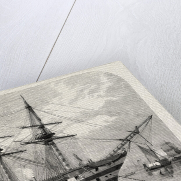 H.M.S. Agamemnon Receiving the Atlantic Cable on Board from Messrs. Glasse and Elliot's Works, East Greenwich, 1857 by Anonymous