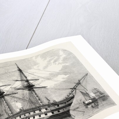 H.M.S. Agamemnon Receiving the Atlantic Cable on Board from Messrs. Glasse and Elliot's Works, East Greenwich, 1857 by Anonymous