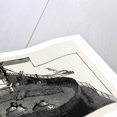 The New War Ship of the British Navy, H.M.S. Inflexible: Looking Over the Turret from the Fore Bridge: Sighting the Guns from the Manholes in the Turret, 1882 by Anonymous
