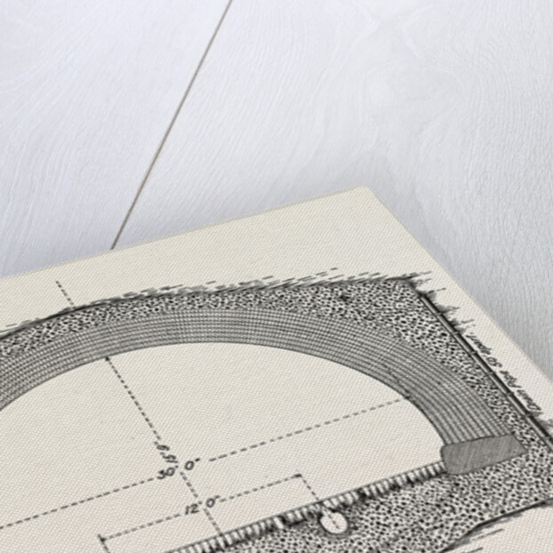 Cable Railway Tunnel Under River Near Van Buren Street, Chicago, 1890: Section Under Railway Tracks by Anonymous