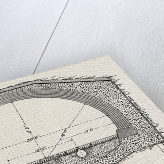 Cable Railway Tunnel Under River Near Van Buren Street, Chicago, 1890: Section Under River by Anonymous
